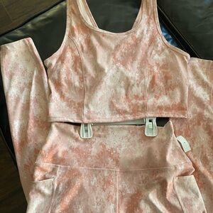 RBX Light Pink Activewear Top and bottom